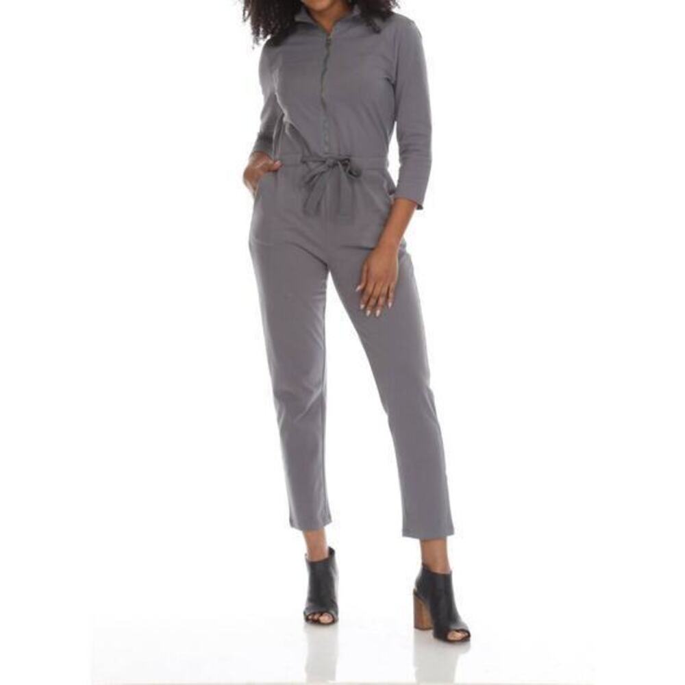 NEW Neon Buddha City Girl Jumpsuit in Shadow gray one piece neutral size large